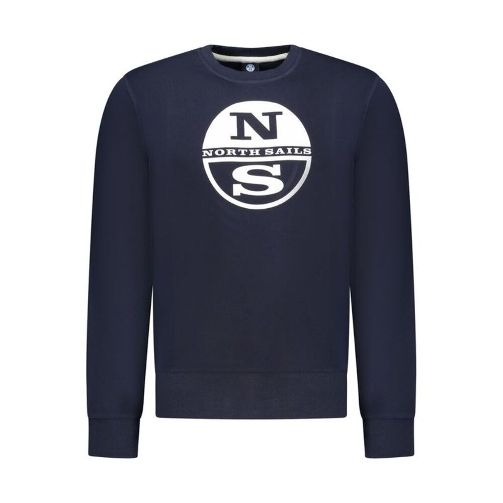 North Sails Blue Cotton Men Men's Sweatshirt